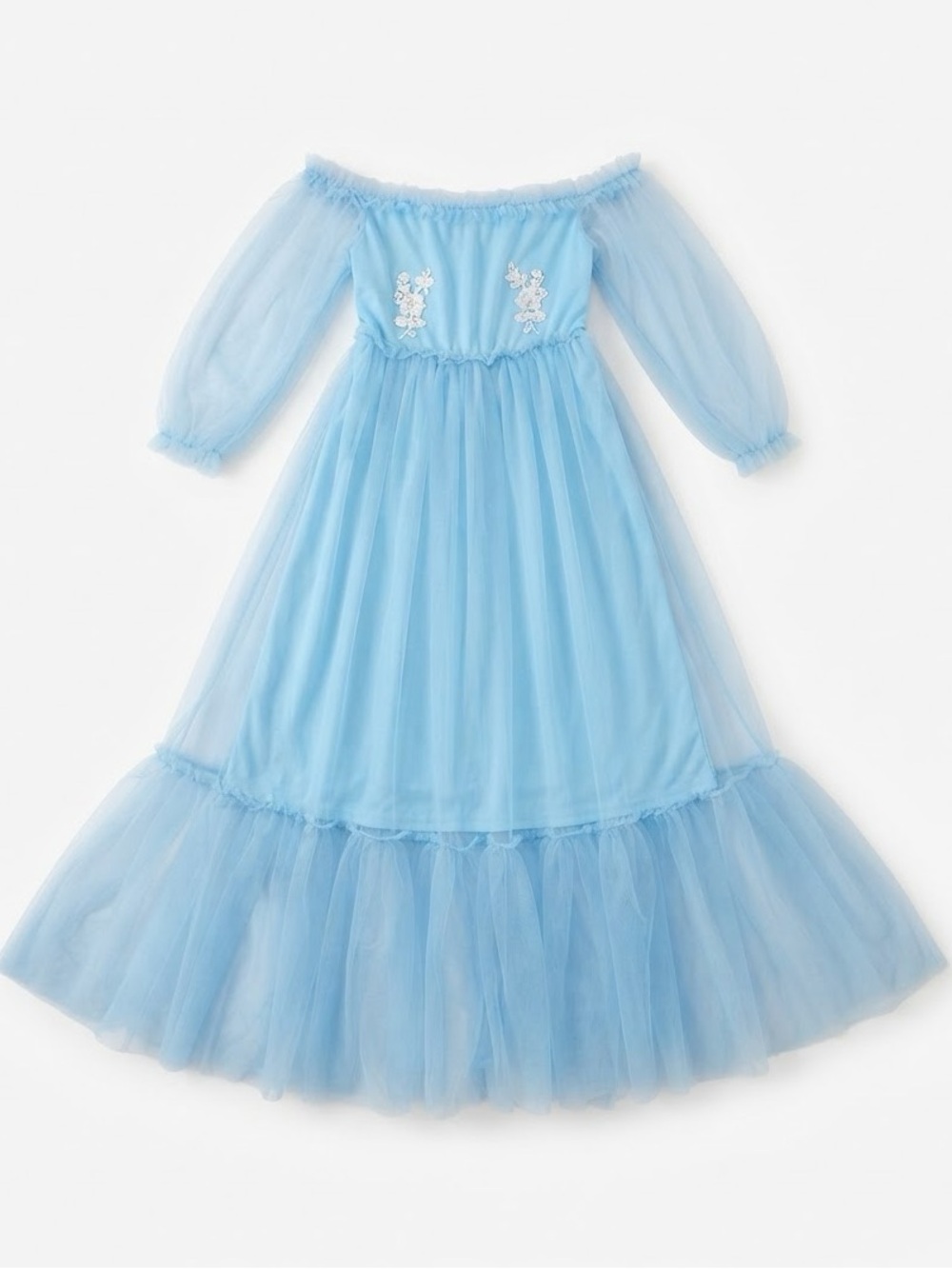 Adult Disney Frozen Princess Elsa Costume Dress – Ice Blue Floor-Length Gown NEW